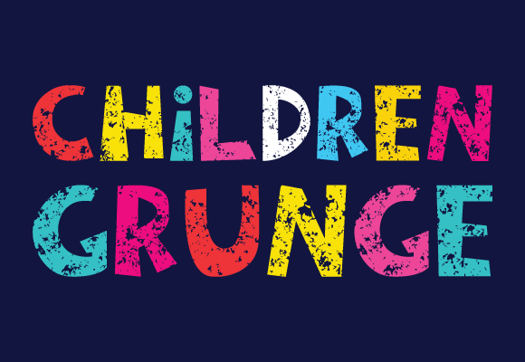 Children Grunge Font: A Display Typeface for Playful Campaigns