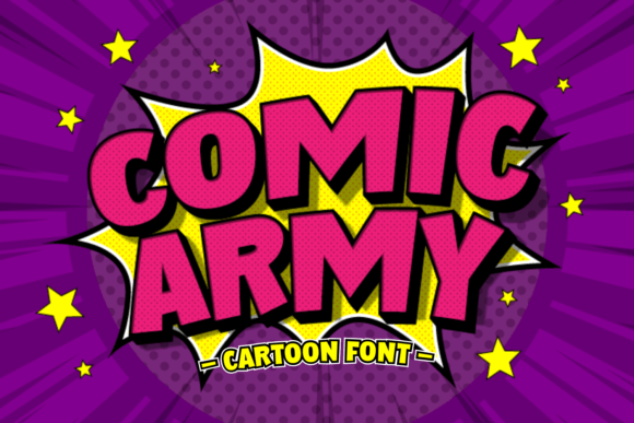 Comic Army Font: Bold Display Typography for Web