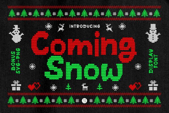 Coming Snow Font: Adding Embroidered Texture to Web Design