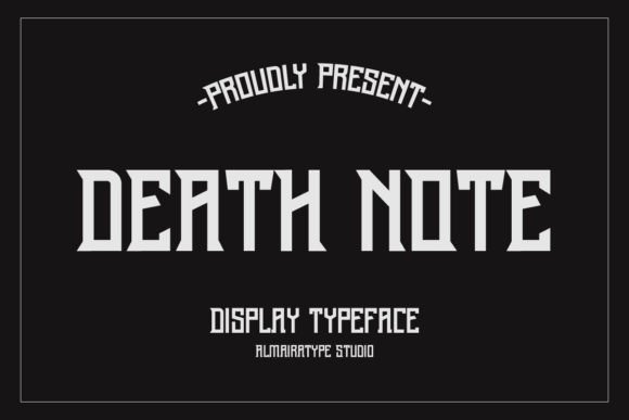 Death Note Font: A Display Typeface for Bold Branding