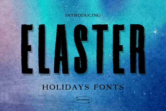 Elaster Font: A Textured Brush Typeface for Makers
