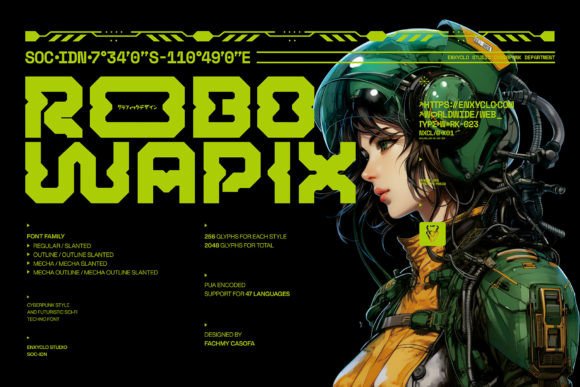Robowapix Font: A Cyberpunk Typeface for Editorial Design
