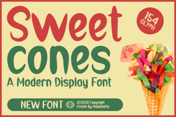 Sweet Cones Font: Festive Typography for Makers