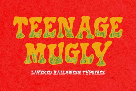 Teenage Mugly Font: A Layered Display Typeface for Web