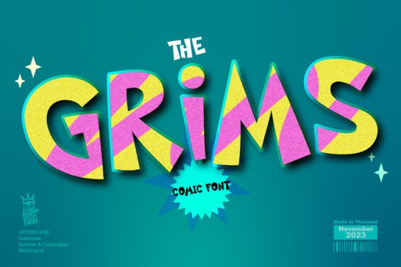 The Grims Font: A Playful Display Typeface for Branding